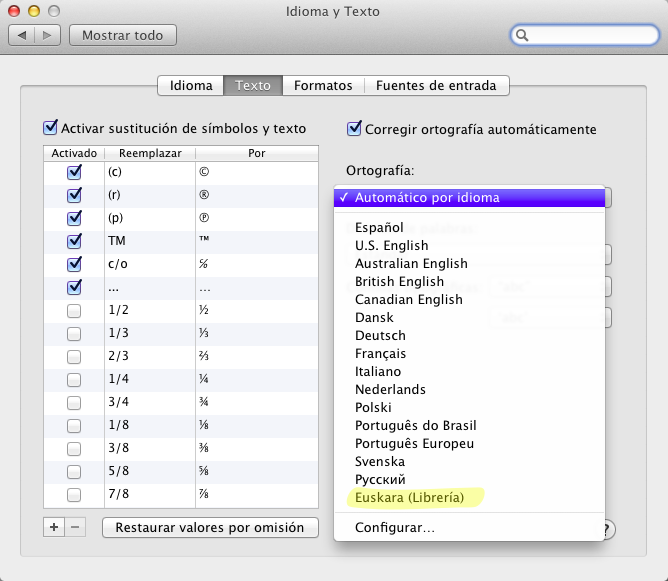 Instalatu Xuxen Mac OS X sisteman