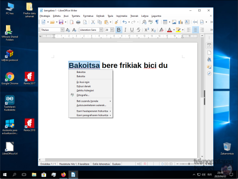 Denborapasa teknologiko produktibo euskaltzaleak itxialdirako 6/7: LibreOffice 7 - teknopata.eus
