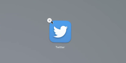 Twitter desinstalatzen macOS sisteman